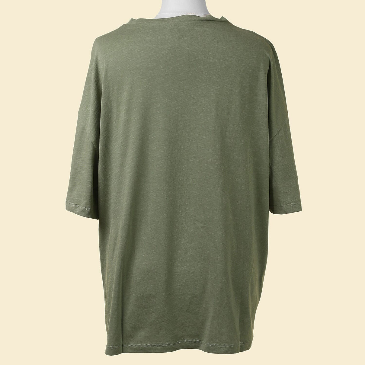 TAMSY 100% Cotton V-Neck Women's T-Shirt - Olive green 3846758 5