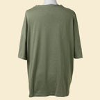 TAMSY 100% Cotton Slub Tee (Size:10) - Oil Green