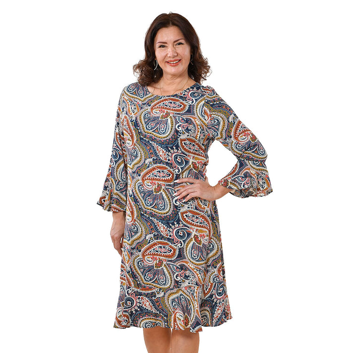 TAMSY Paisley Pattern Dress - Multi 3887531 1