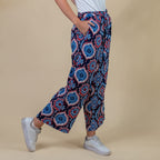 TAMSY 100% Viscose Printed Palazzo (Size 22) - Blue