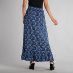 TAMSY 100% Viscose Skirt (Size 96x98 Cm) - Navy Blue
