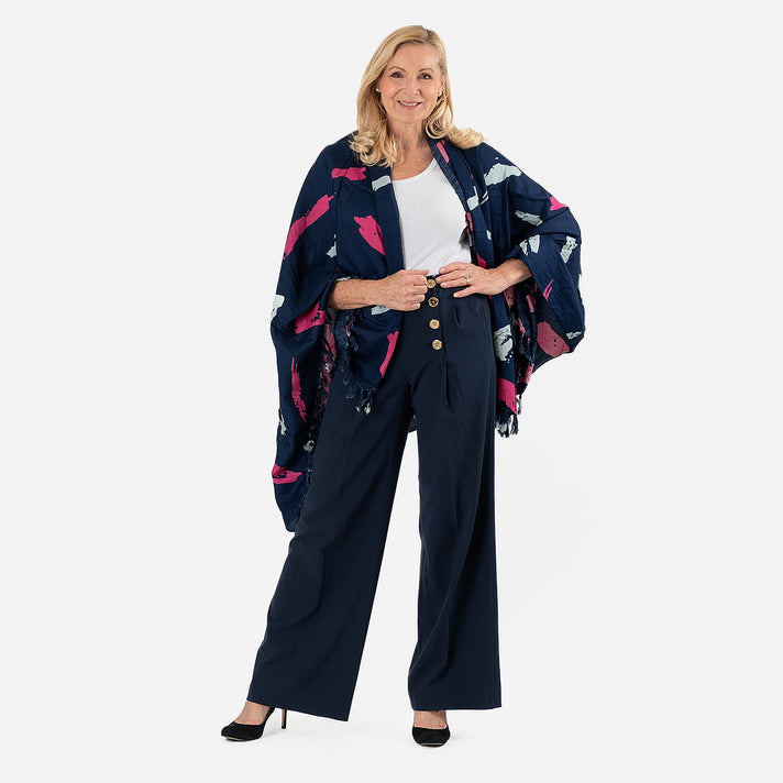 TAMSY 2-Piece Set of Abstract Pattern Sarong and Bag 8893092 1