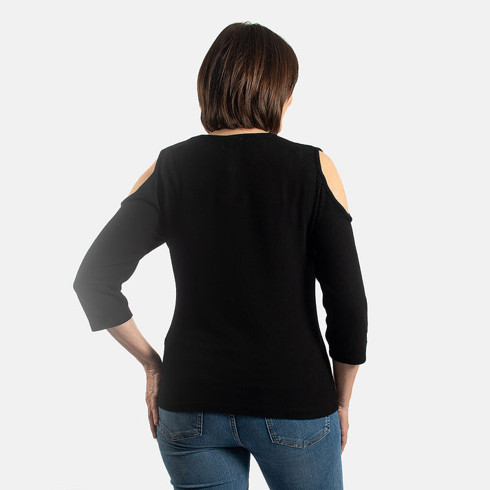 TAMSY Cold Shoulder Women's Top 3884539 2