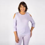 TAMSY Cold Shoulder Top (Size L, 16-18) - Lilac