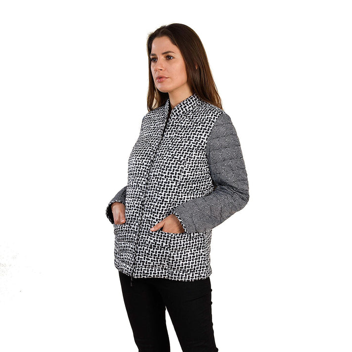 TAMSY Dot Print Quilted Padded Women's Jacket - Black 3881459 2