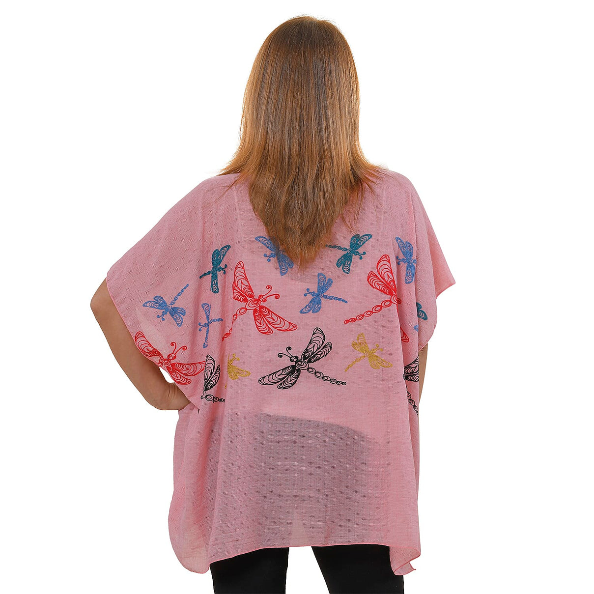 TAMSY Dragonfly Embroidered Kaftan - Light Pink 7301256 2
