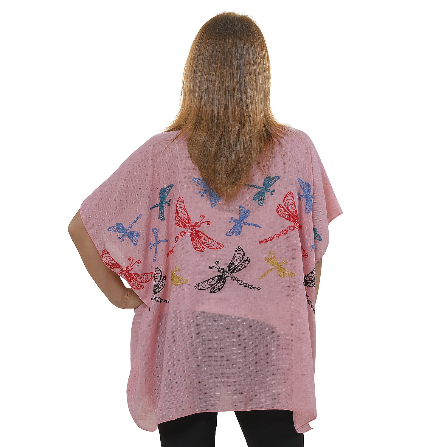 TAMSY Dragonfly Embroidered Kaftan - Light Pink 7301256 2