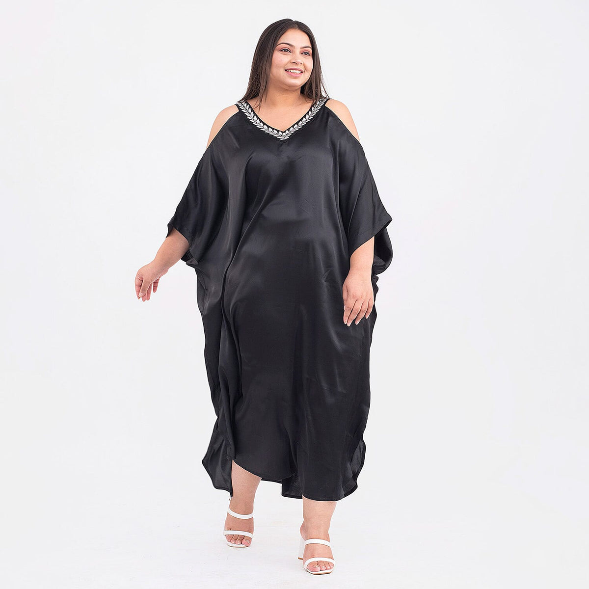 TAMSY Cold Shoulder V-Neck Kaftan V32557734 3