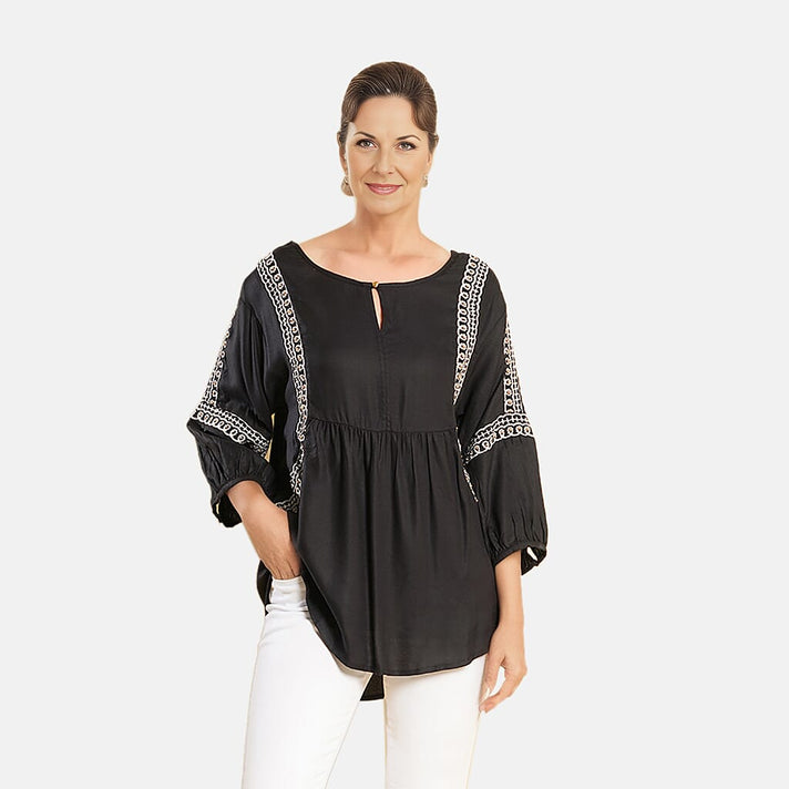 TAMSY Embroidered Top  - Green 7147259 1