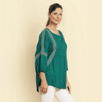 TAMSY Embroidered Top (Size L, 16-18) - Green