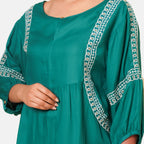 TAMSY Embroidered Top (Size L, 16-18) - Green