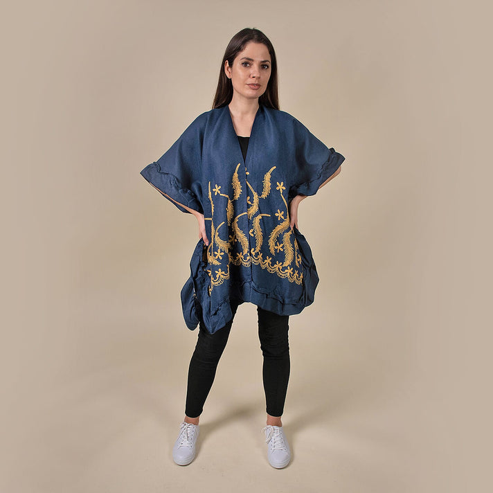 TAMSY Embroidered Women's Kimono - Navy 6724800 1
