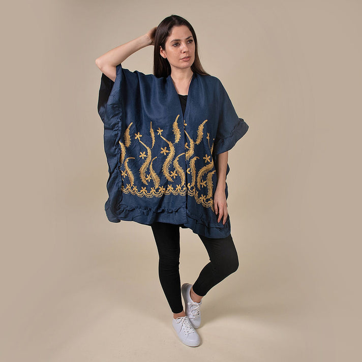 TAMSY Embroidered Women's Kimono - Navy 6724800 2