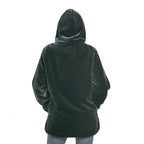 TAMSY Faux Fur Long Sleeved Coat (Size M, 106x76x59  Cm) - Black