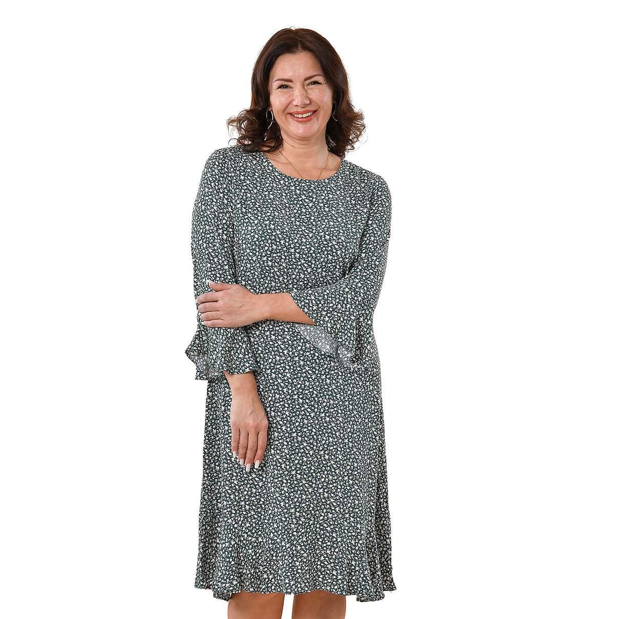 TAMSY Floral Pattern Dress - Teal Green 3887513 0