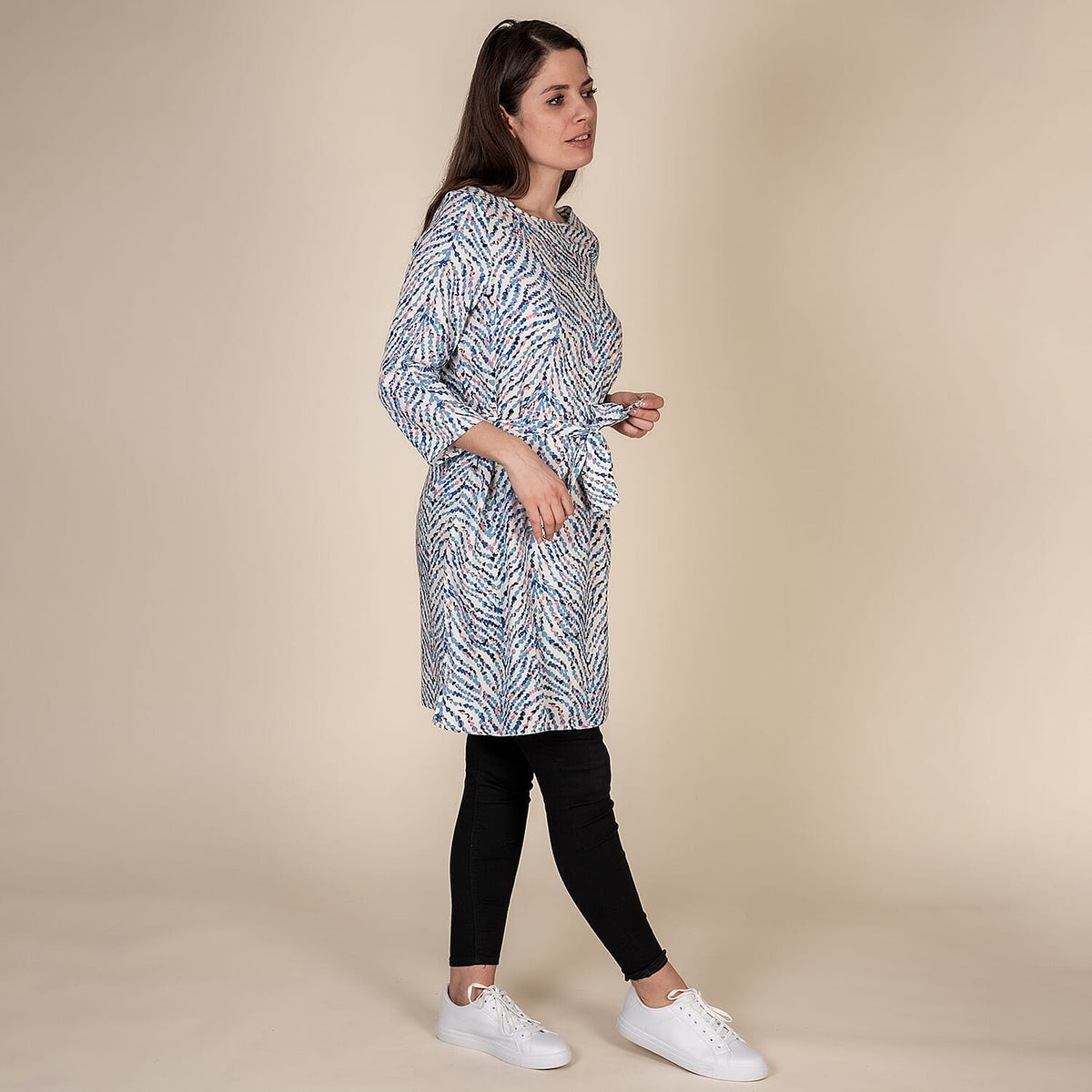 TAMSY Floral Pattern Women's Dress - Blue 3880260 2