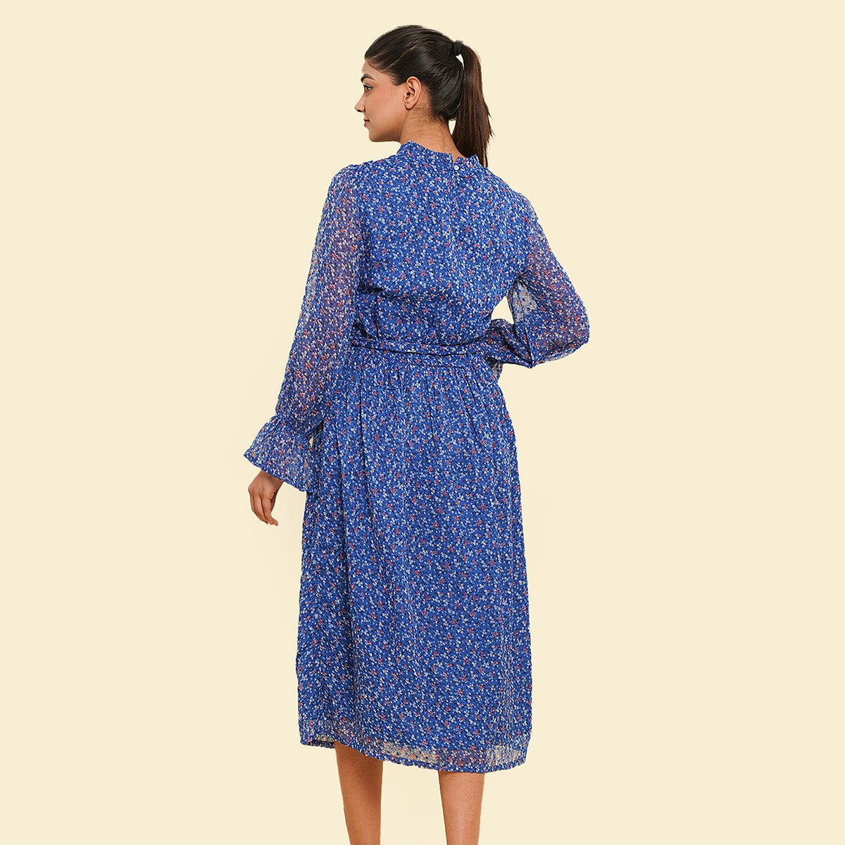 TAMSY Floral Printed Dress - Blue 7439372 2