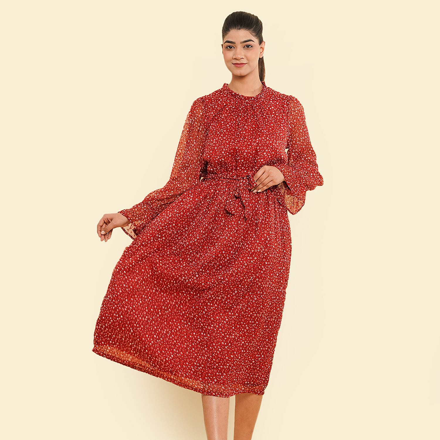 TAMSY Floral Printed Dress - Red 7439378 0