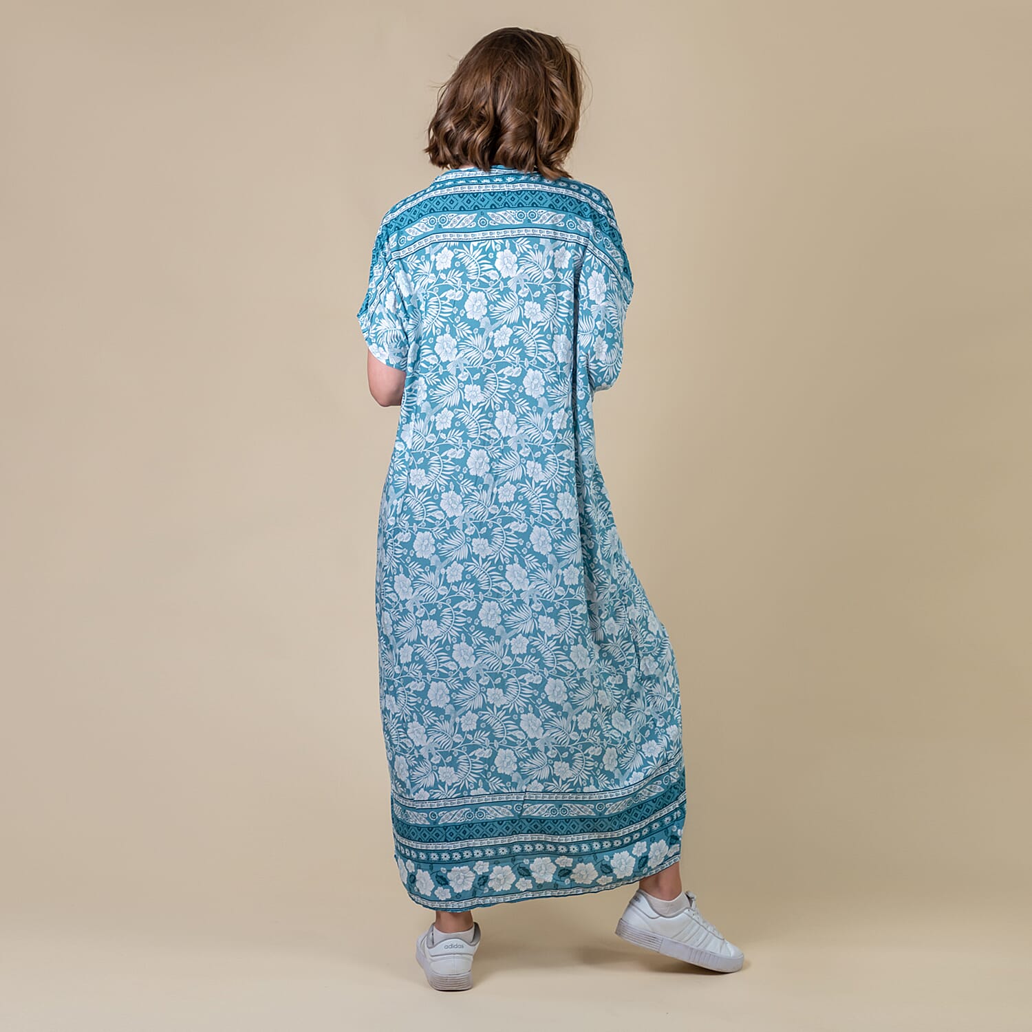 TAMSY Floral Printed Long Women's Dress  Green 6717423 1