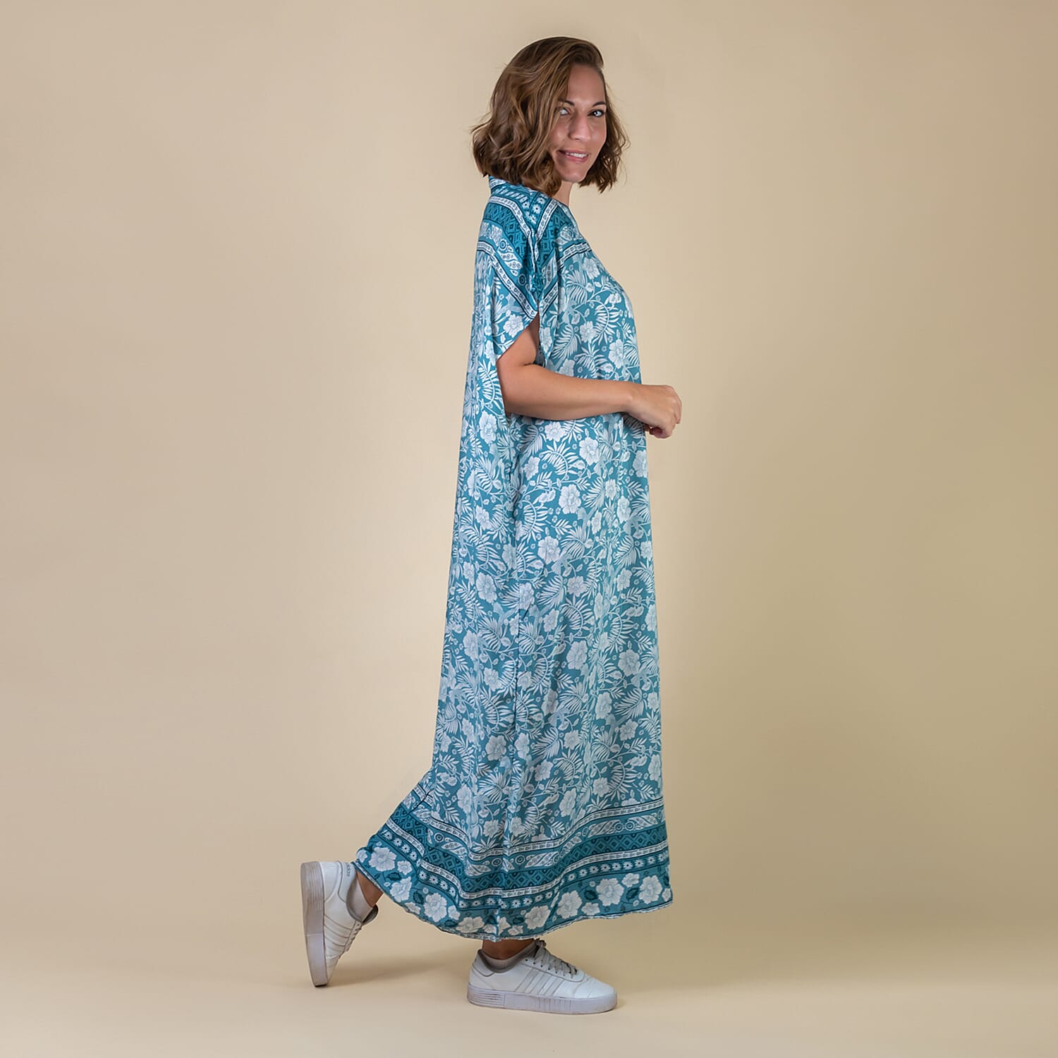 TAMSY Floral Printed Long Women's Dress  Green 6717423 2