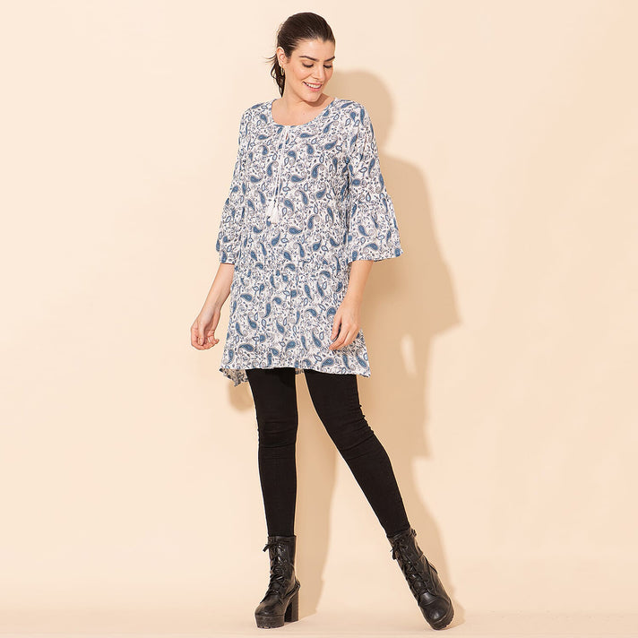 TAMSY Floral Printed Round Neckline Women's Top 6344414 1