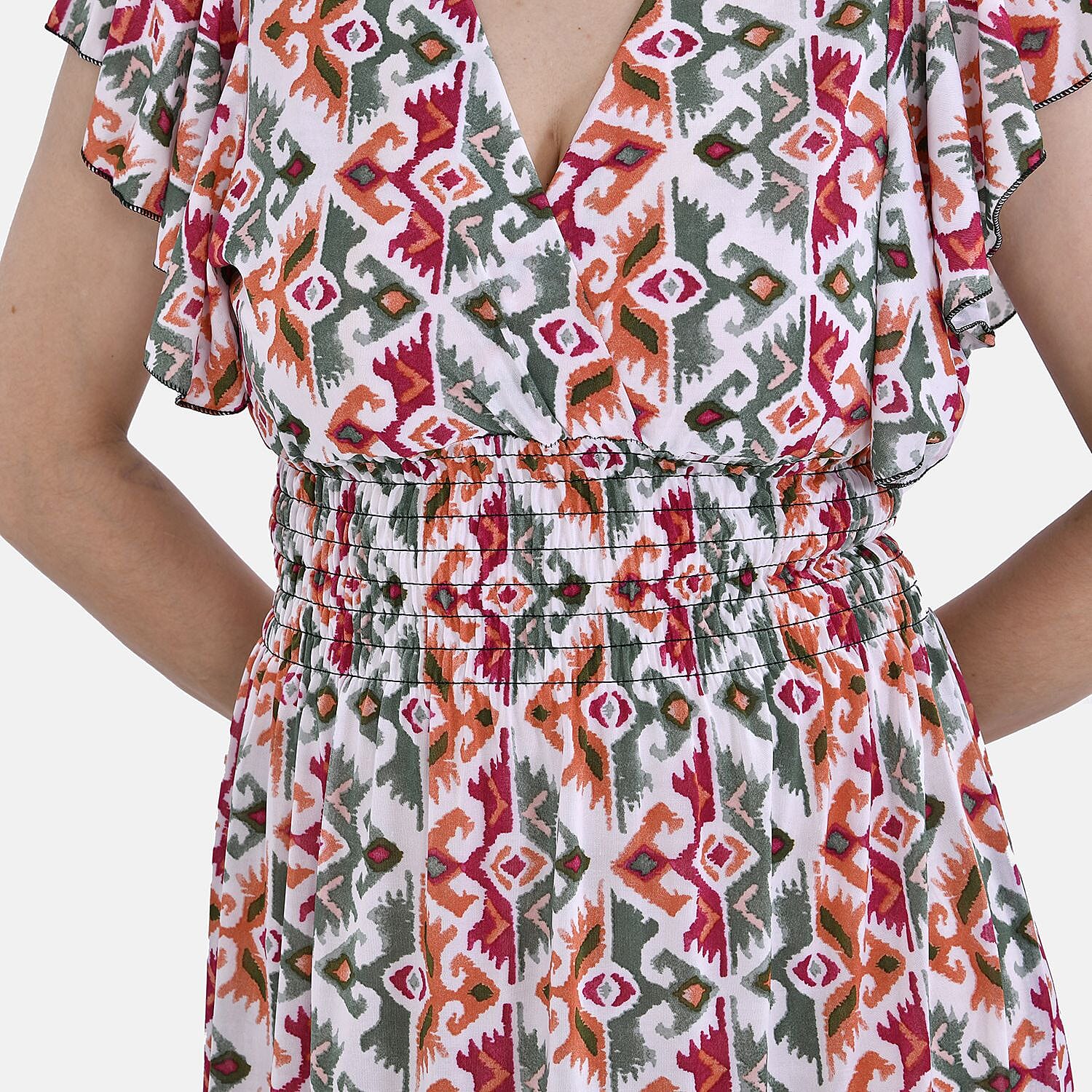 TAMSY Flutter Sleeve Smocked Midi Dress 7692901 5