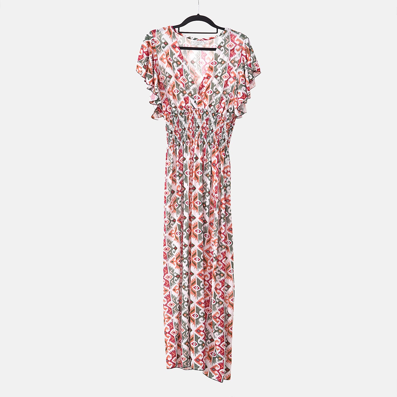 TAMSY Flutter Sleeve Smocked Midi Dress 7692901 6