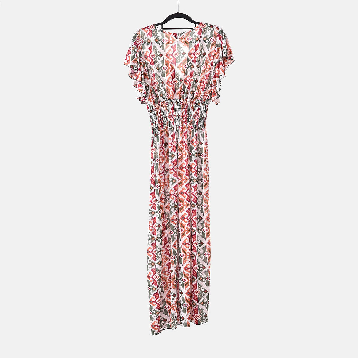 TAMSY Flutter Sleeve Smocked Midi Dress 7692901 7