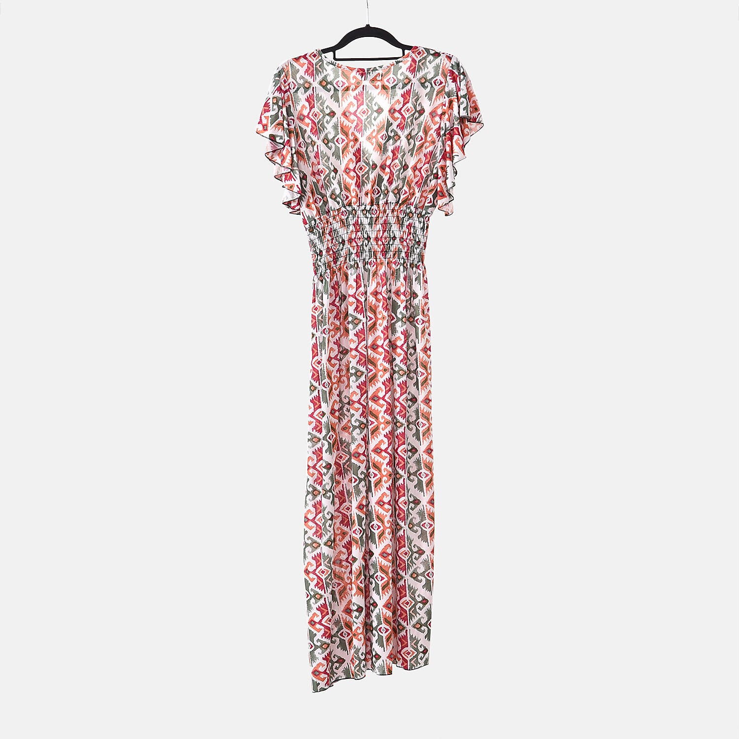 TAMSY Flutter Sleeve Smocked Midi Dress 7692901 7