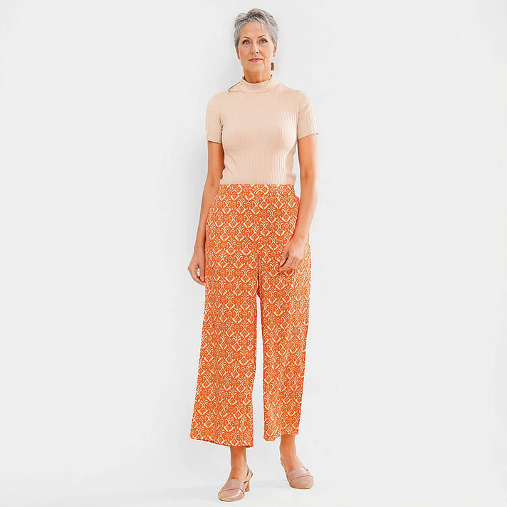TAMSY High-Waist Printed Palazzo - Orange 8834783 1