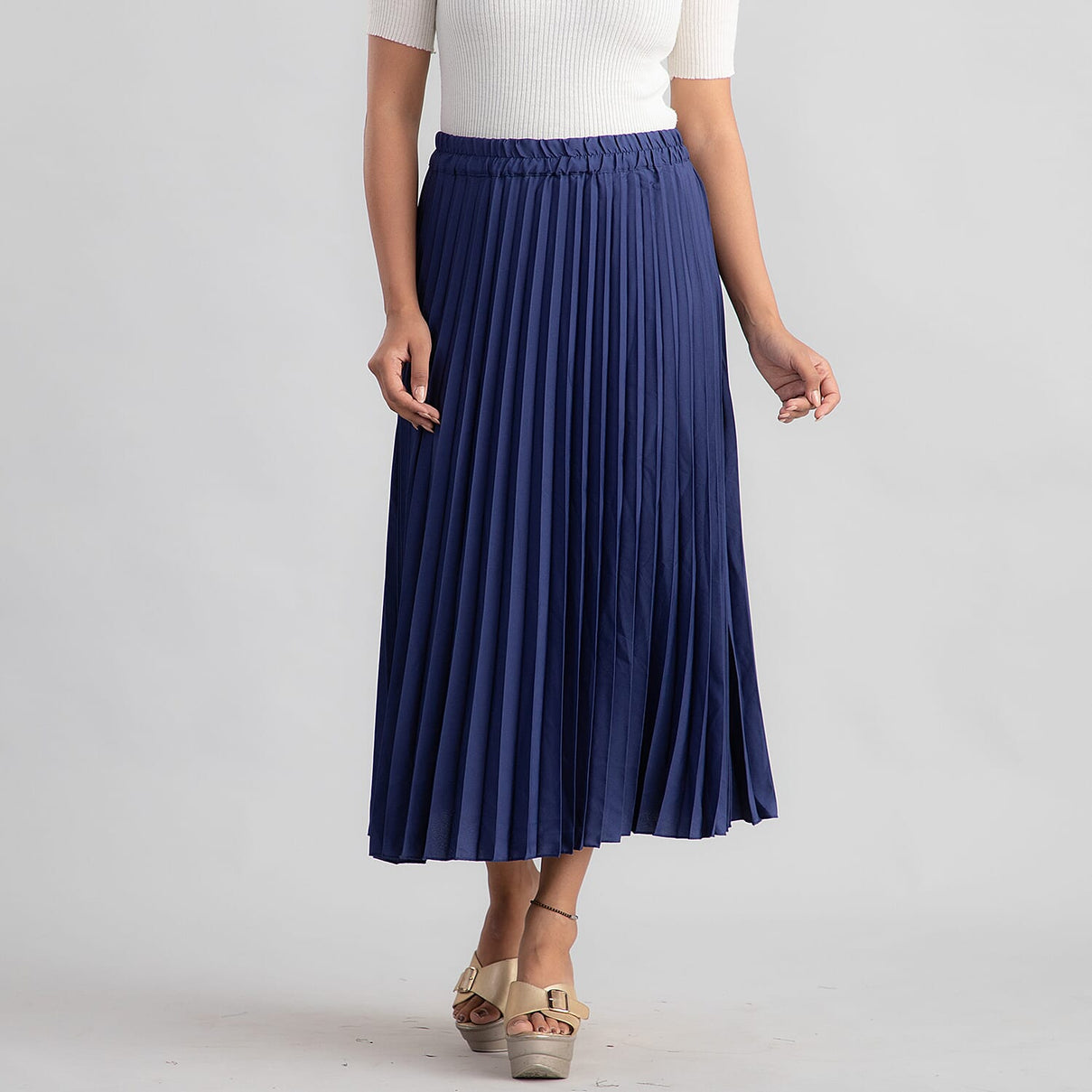 TAMSY High-rise Women's Pleated Skirt - Deep Cobalt 6711220 0