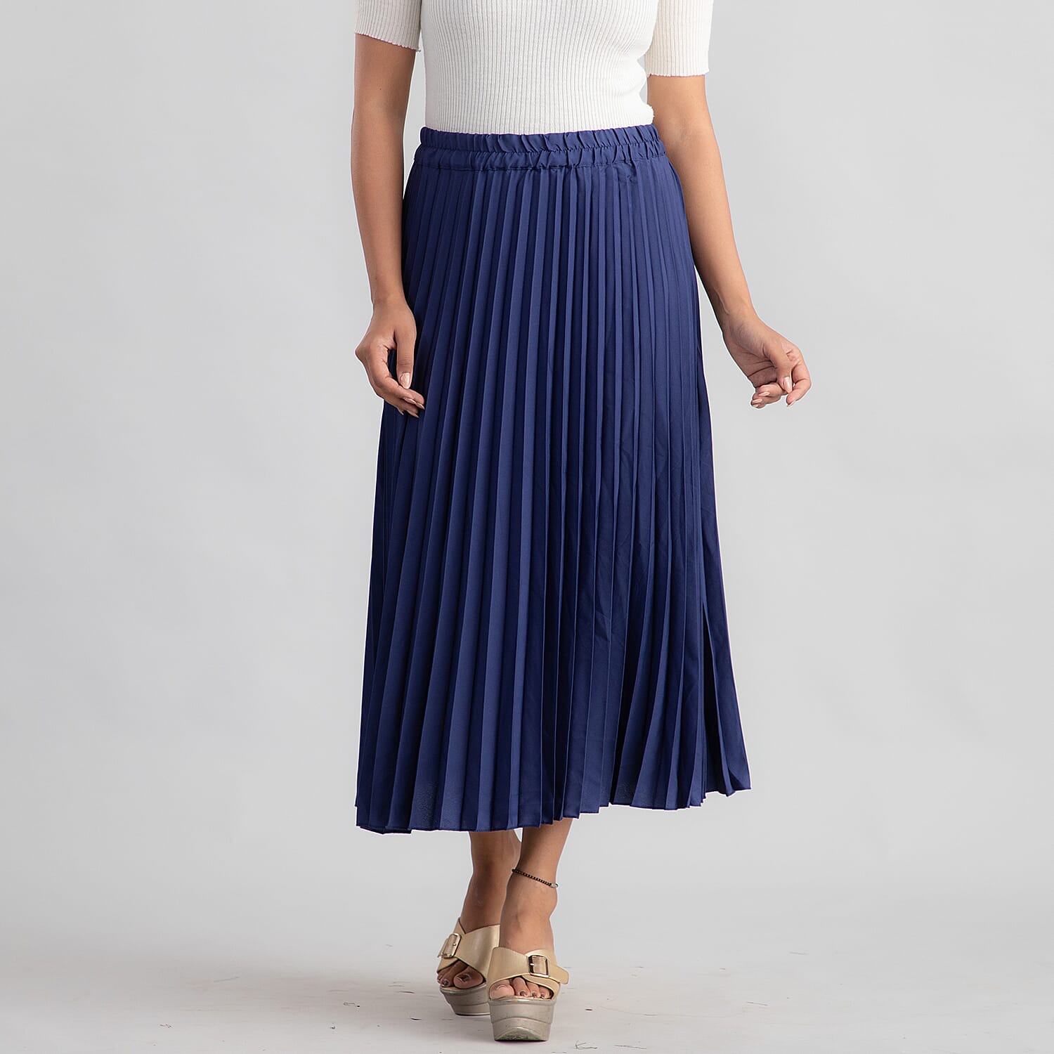 TAMSY High-rise Women's Pleated Skirt - Deep Cobalt 6711220 0