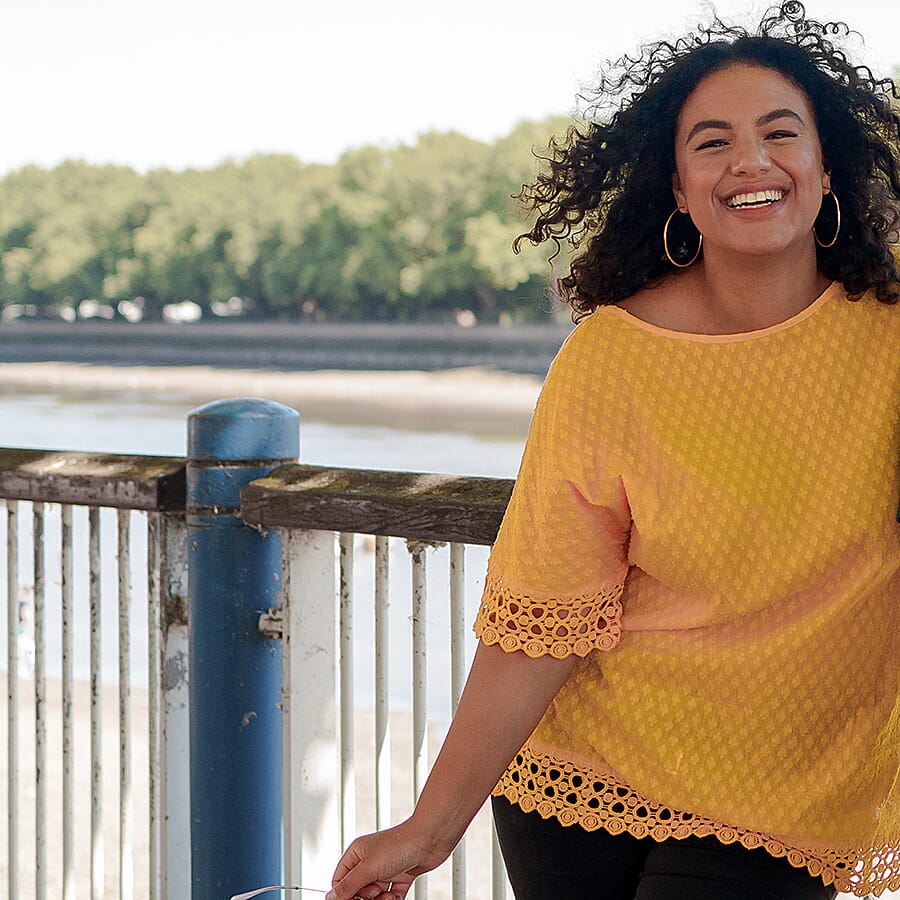 TAMSY 100% Cotton Top (One Size 8-18) - Yellow