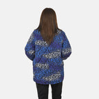 TAMSY Leopard Pattern Padded Long Sleeves Coat (Size M,12-14)- Blue