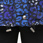 TAMSY Leopard Pattern Padded Long Sleeves Coat (Size M,12-14)- Blue