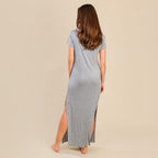 Tamsy Jersey Long Maxi Dress (Size L,16-18) - Grey