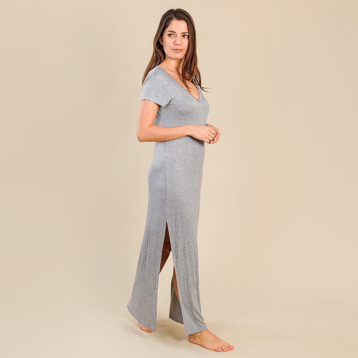 TAMSY Long Nightdress for Women - Grey 7345692 2