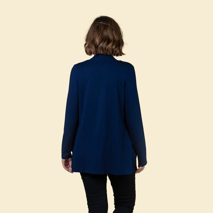 TAMSY Open-Front Women's Cardigan - Navy 3863299 2