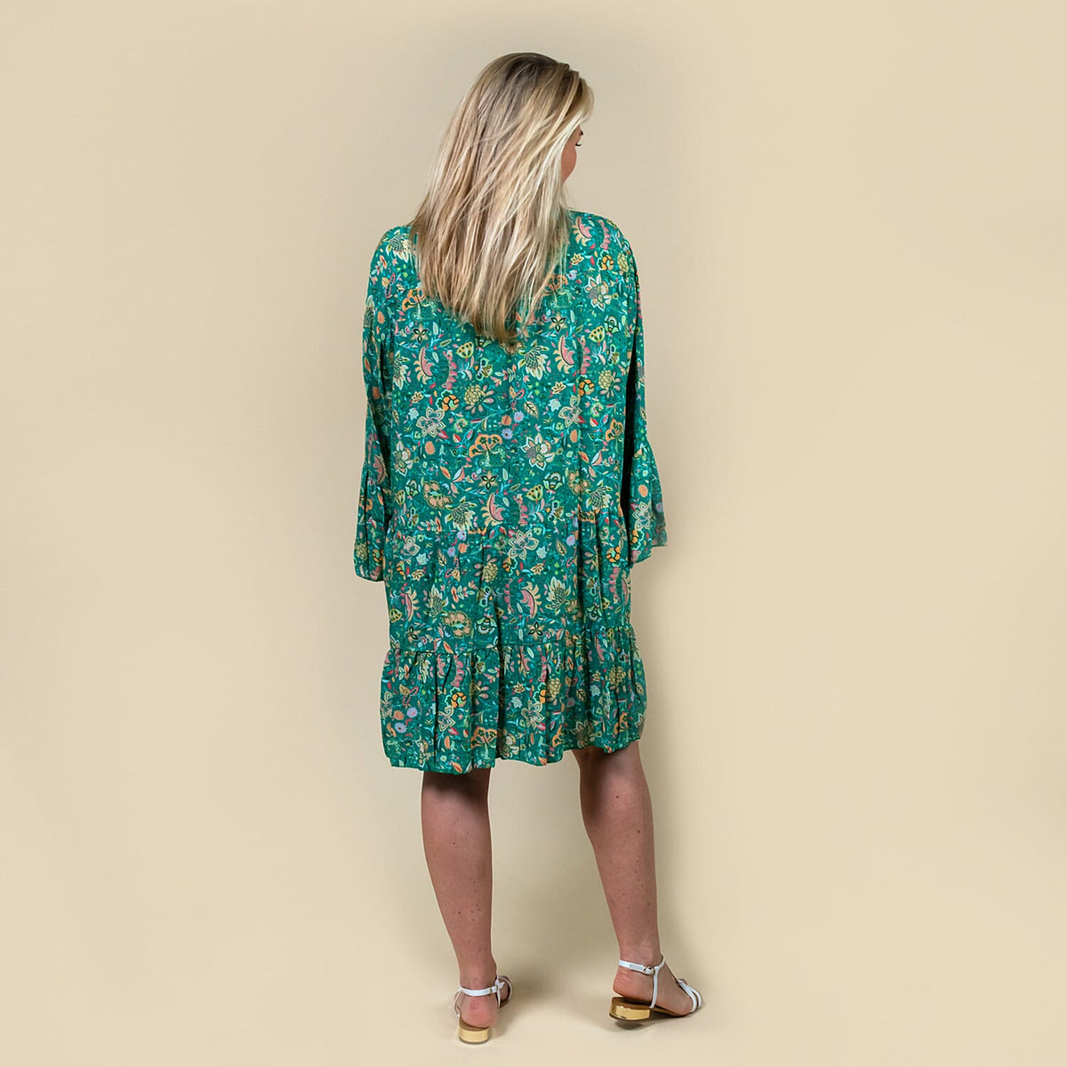 TAMSY Paisley Print Smock Women's Dress - Green 6346446 3