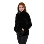 TAMSY Faux Fur Coat (Size M, 12-14)  - Black