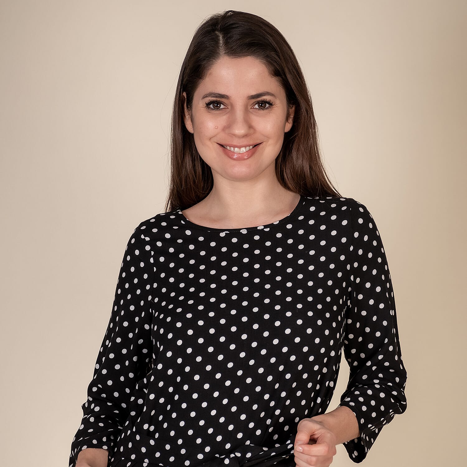 TAMSY Polka Dot Pattern Women's Dress - Black 3880377 3