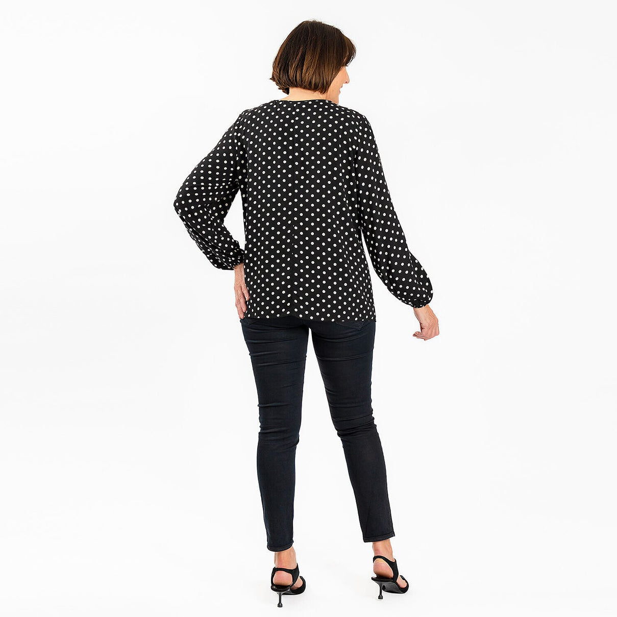 TAMSY Polka Dots  Top  - Black 3880291 2