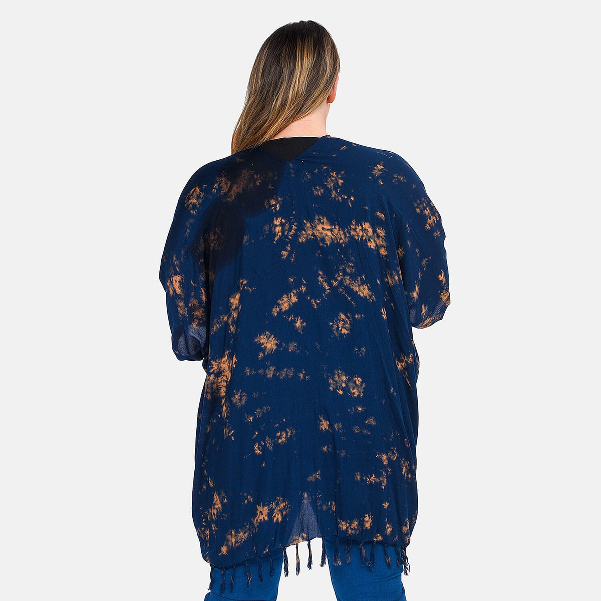 TAMSY Tie Die Printed Kimono - Blue 8892195 2