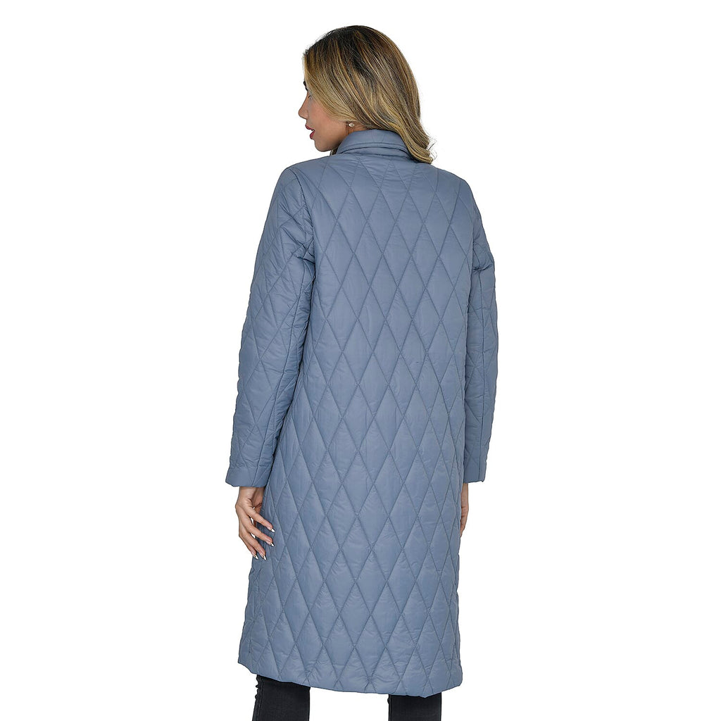 TAMSY Long Quilted Coat (Size L,16-18) - Grey