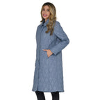 TAMSY Long Quilted Coat (Size L,16-18) - Grey