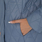 TAMSY Long Quilted Coat (Size L,16-18) - Grey