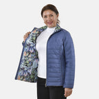 TAMSY Reversible Padded Lining Jacket with Front Zipper Closure (Size 20) - Blue