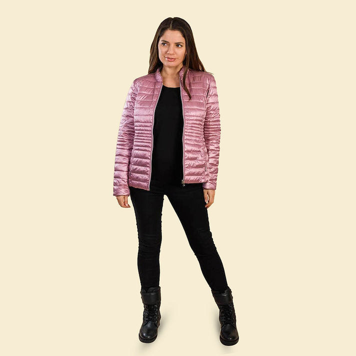 TAMSY Reversible Floral Print Women's Padded Jacket - Pink and Multi 3881466 1