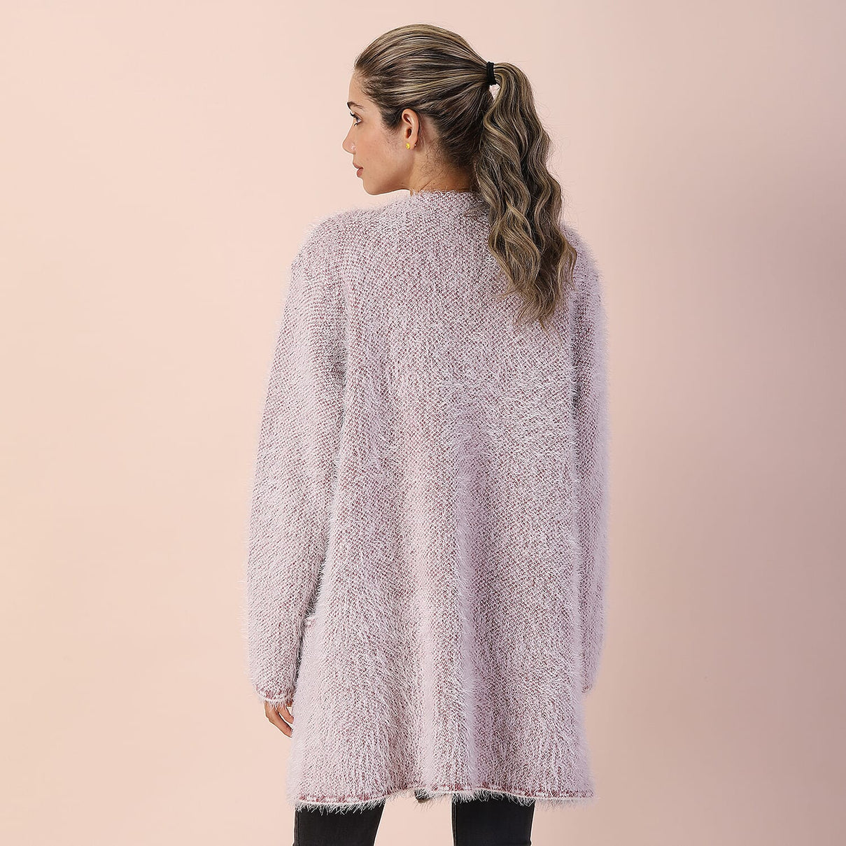 TAMSY Rhombus Pattern Coatigan - Pink 6123480 1