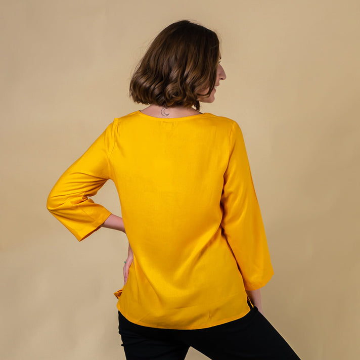 TAMSY Round Neck Lace Detailing Women's Top 7381415 2